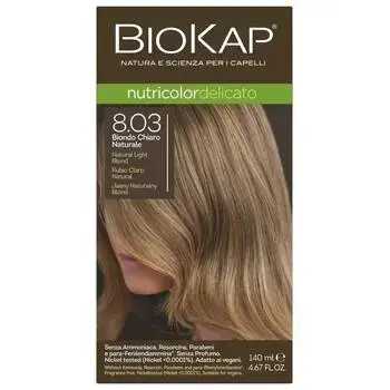 Biokap NUTRICOLOR DELICATO - hair color - 8.03 light natural blonde 140 ml
