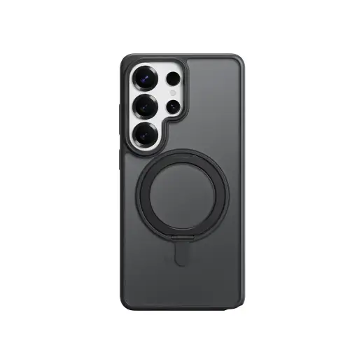 Rock Rotating Stand Soft Touch Series telefono dėklas su stovu ir Samsung Galaxy S26 Ultra (S948) juodas