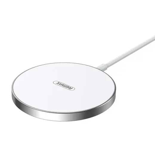 REMAX Rezi Series 15W Zinc Alloy Magnetic Wireless Fast Charger RP-W37 Silver