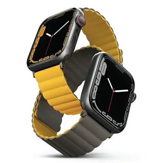 UNIQ Revix išmaniojo laikrodžio dirželis Apple Watch (42/44/45/49 mm) | silikoninis | garstyčių