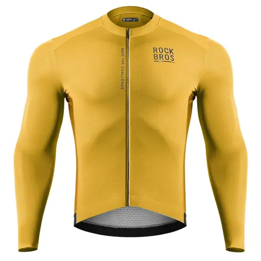 Rockbros 15120015024 ROAD TO SKY men's cycling jersey long sleeve M - yellow
