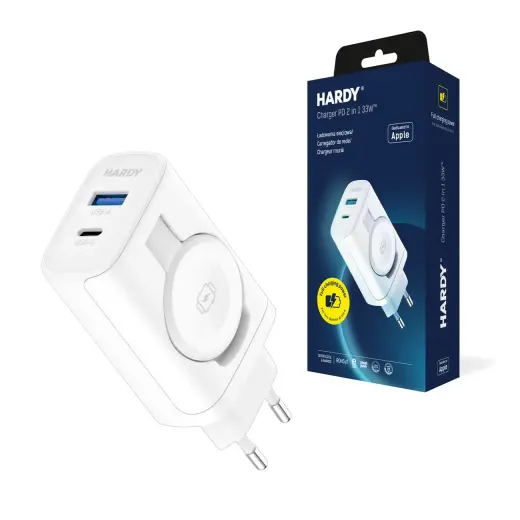 3mk Protection HARDY Charger kelioninis įkroviklis | 33W | PD | USB-C, USB-A | baltas