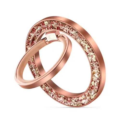 Tech-Protect MMR200 magnetic holder | ring with MagSafe - pink with crystals