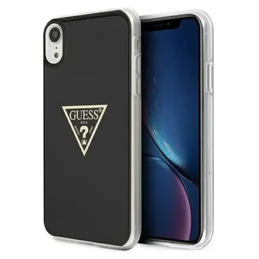 Guess GUHCI61PCUMPTBK iPhone Xr czarny|black hardcase Metallic Collection