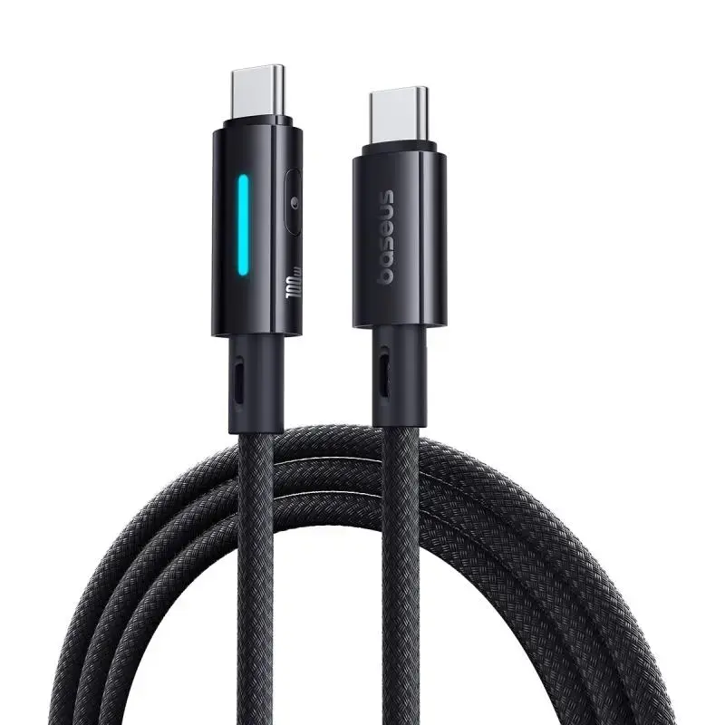 Baseus Lit data transfer and charging cable | USB-C to USB-C | 100W | 1m | black