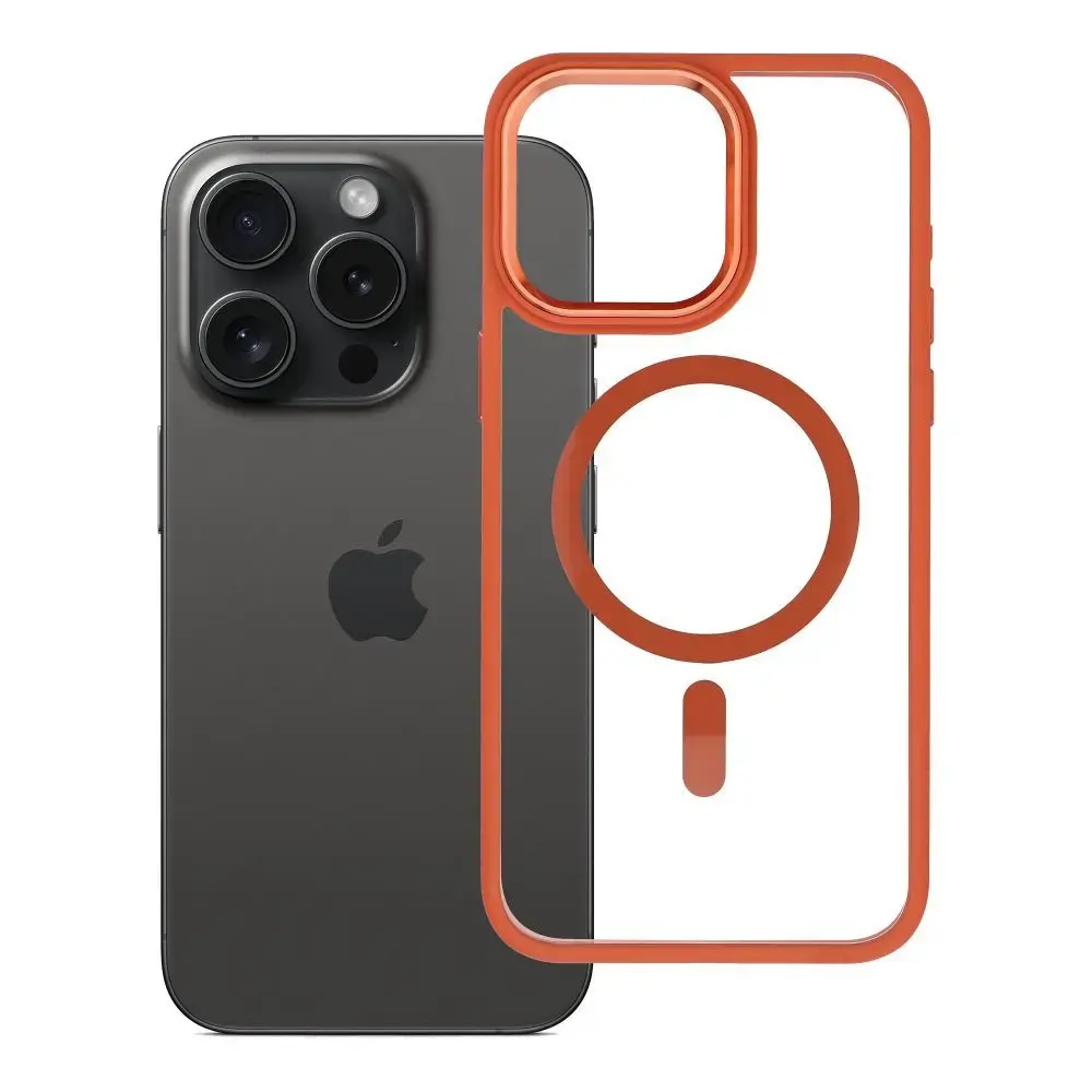 ROAR Mag Bumper maciņš ar MagSafe atbalstu telefonam iPhone 15 Pro Max oranžs