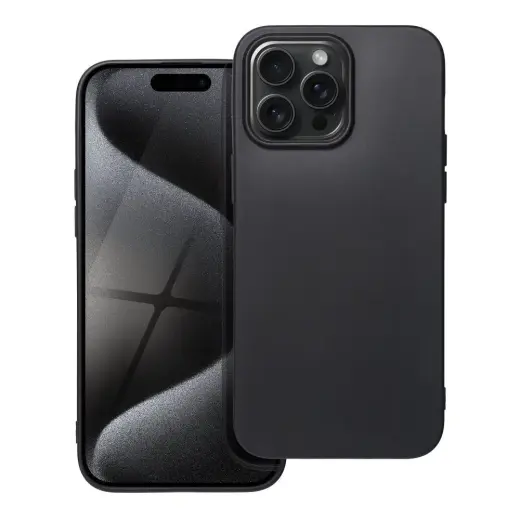 Soft maciņš telefonam iPhone 15 Pro Max melns