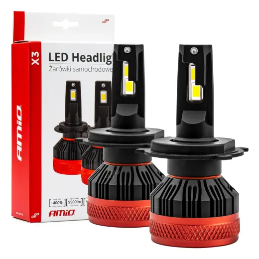 LED Headlights X3 Series H4/H19 AMiO-02979