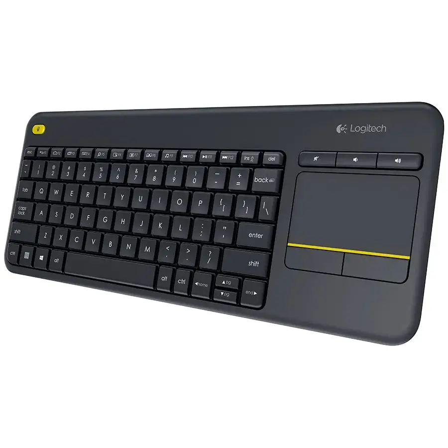 LOGITECH K400 Plus Wireless Touch Keyboard - BLACK - UK
