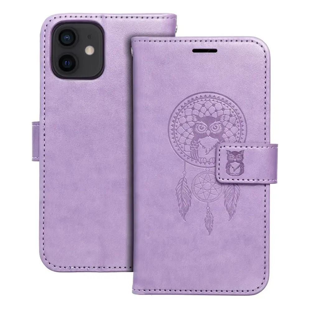 MEZZO dreamcatcher grāmatveida maciņš telefonam iPhone 12 | iPhone 12 Pro violets