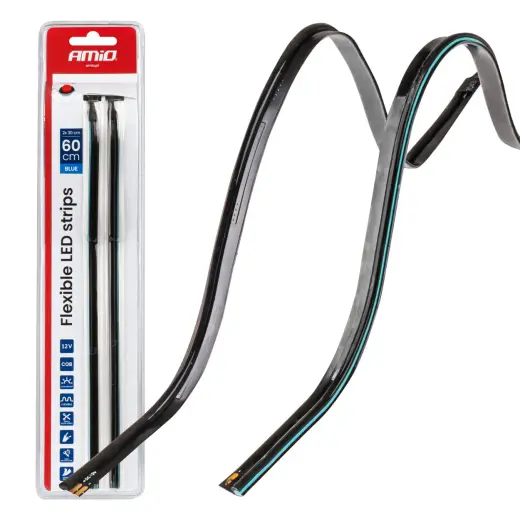 Flexible LED COB side strips blue 2x30cm 12V AMIO-04578
