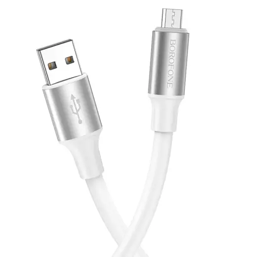 Borofone BX82 andmeedastus- ja laadimiskaabel | USB-A kuni Micro USB | 12W | 1m | valge