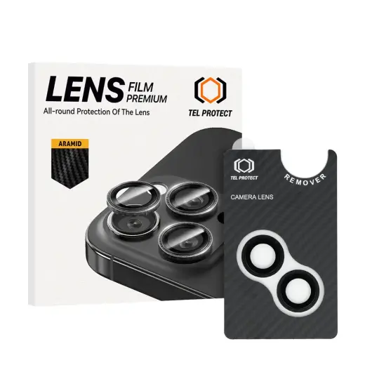 Tempered glass Tel Protect 3D Lens Aramid Series on camera for Iphone 15/15 Plus (lens 2 pieces)