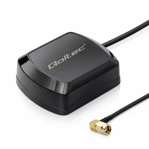 Qoltec Mobile  GPS GLONASS Antenna with Magnetic Base | Omnidirectional | 28dBi | SMA RA 