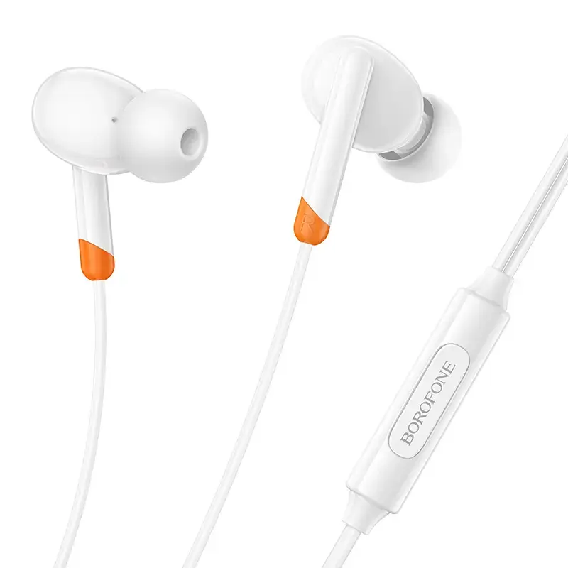 Borofone Earphones BM92 Refined with microphone Type C white