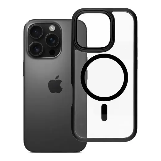 ROAR Mag Bumper telefono dėklas su MagSafe palaikymu iPhone 16 Pro juodas