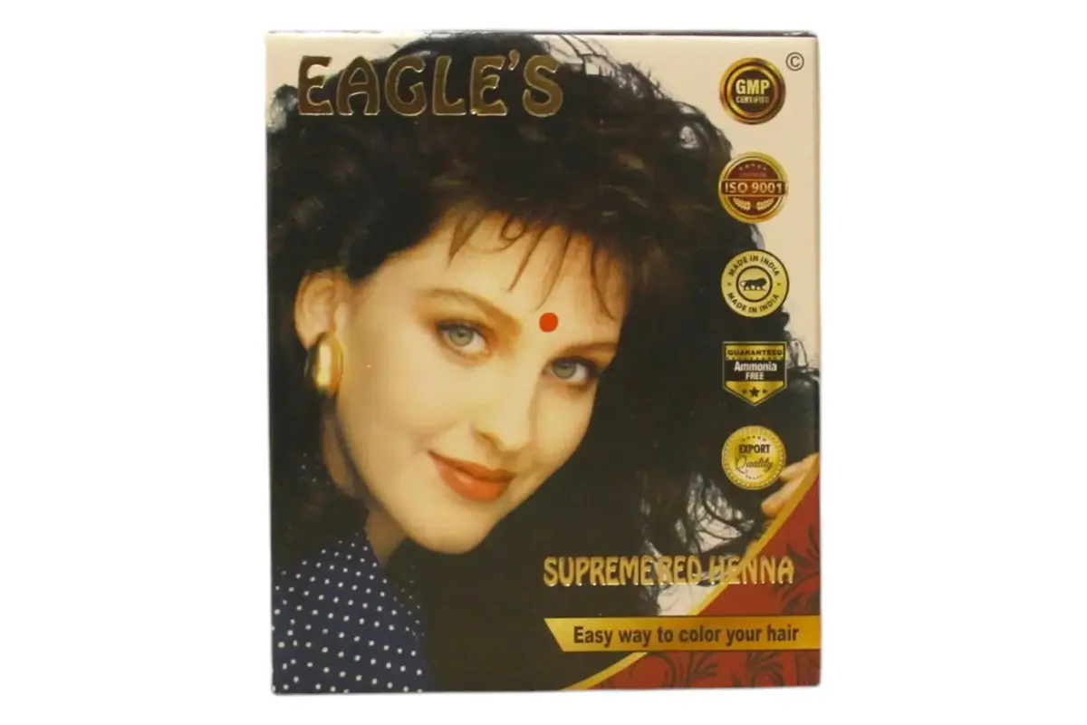 Eagles Set, Henna Hair Color, Permanent Hair Dye, Bright Red, 6 pieces, 10 g