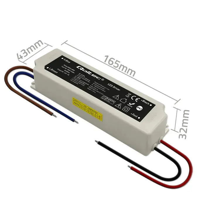 Qoltec LED Driver IP67 60W | 12V | 5A | Waterproof | White