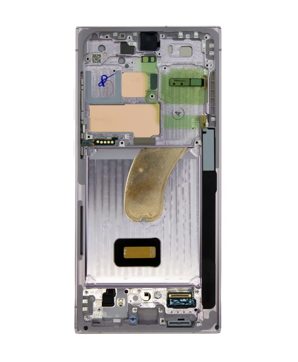 LCD display + Touch Unit + Front Cover Samsung S918 Galaxy S23 Ultra Lavender (Service Pack)