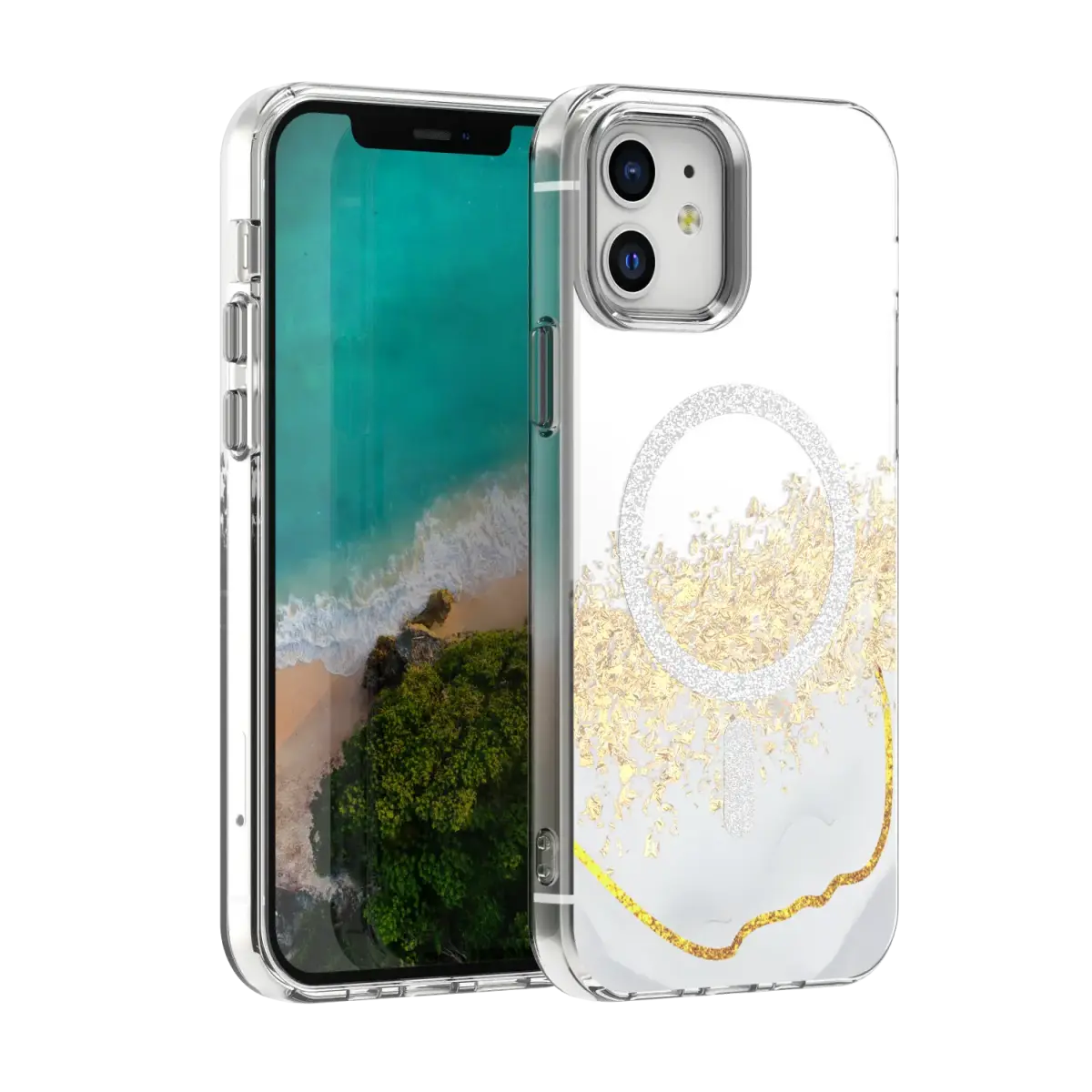 Epoxy Mag maciņš ar MagSafe atbalstu telefonam iPhone 12 | iPhone 12 Pro balts