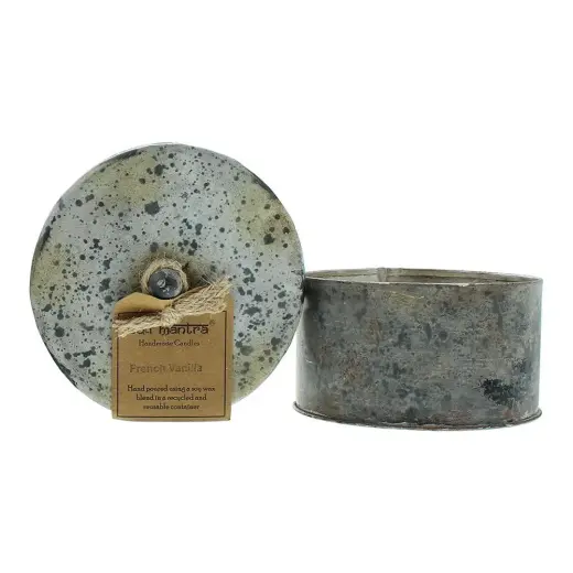 Bali Mantra, Victorian Tin Round French Vanilla, Scented Candle, 280 g