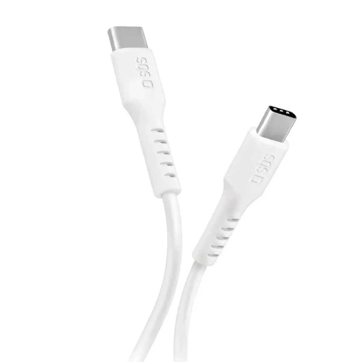 datu pārraides un uzlādes vads | USB-C uz USB-C | 1m | balts