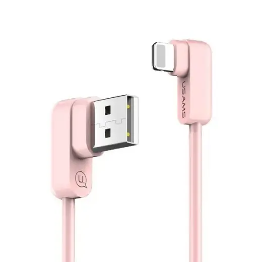 USAMS US-SJ165 провод для передачи данных и зарядки | USB-A на Lightning | 10W | 1.2m | розовый