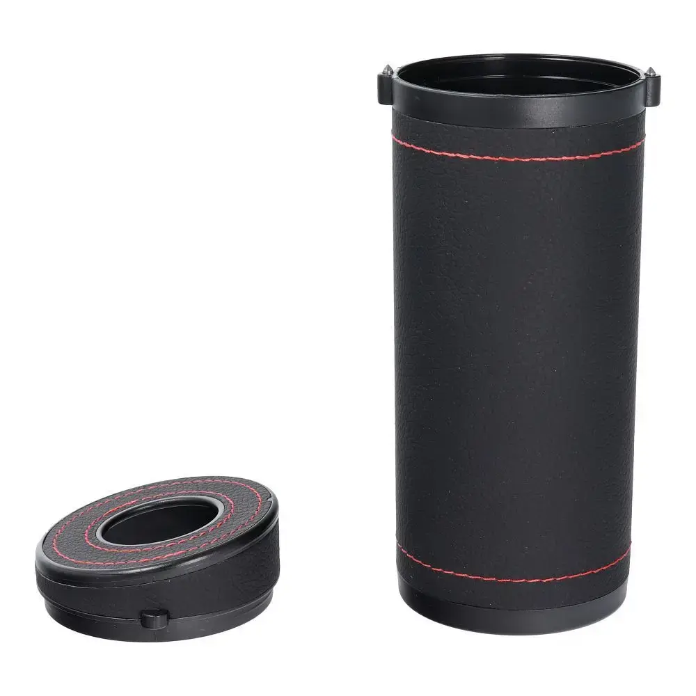 Tube-shaped tissue dispenser with glass break option black