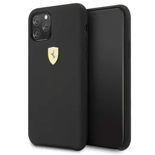 Ferrari Silicone Collection telefono dėklas iPhone 11 Pro Max juodas