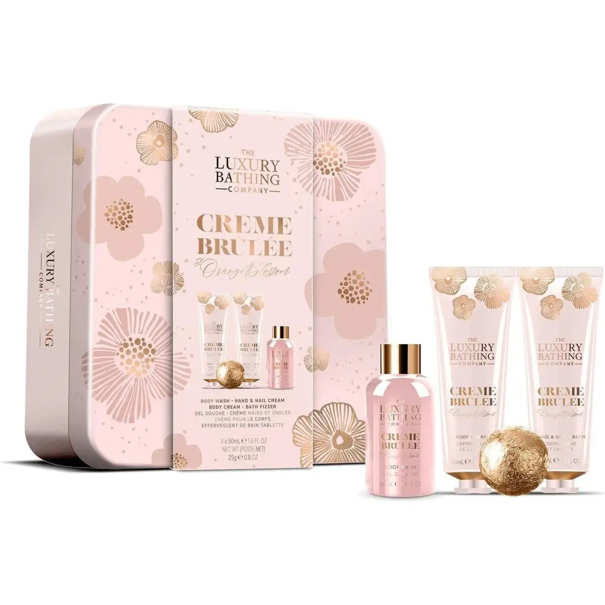 Grace Cole, Set Regalo Bellezza, Crema Bruciata Fiori D'Arancio Vaniglia (Set per La Cura Del Corpo)