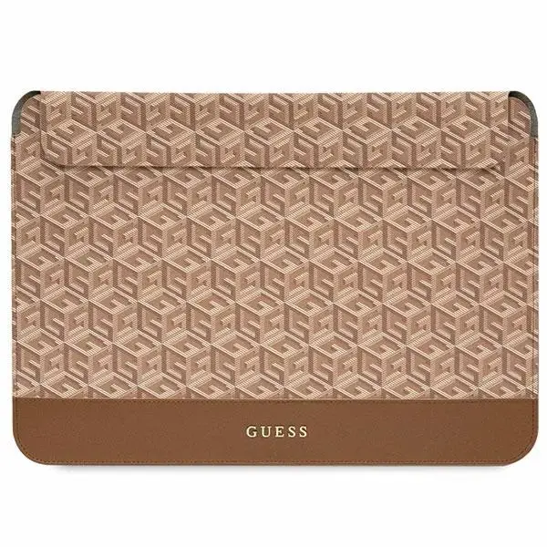 Guess Sleeve GUCS14HGCFSEW 14" brązowy|brown GCube Stripes