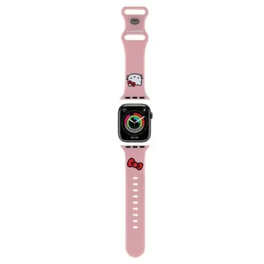 Hello Kitty Kitty Head nutikella rihm Apple Watch (38/40/41 mm) jaoks | silikoonist | roosa