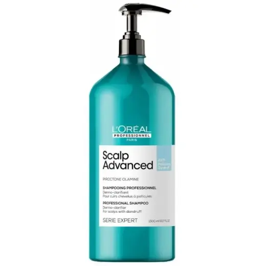 L'Oreal Scalp Advanced Anti-Dandruff Dermo-Clarifier Shampoo 1500ml + Pump