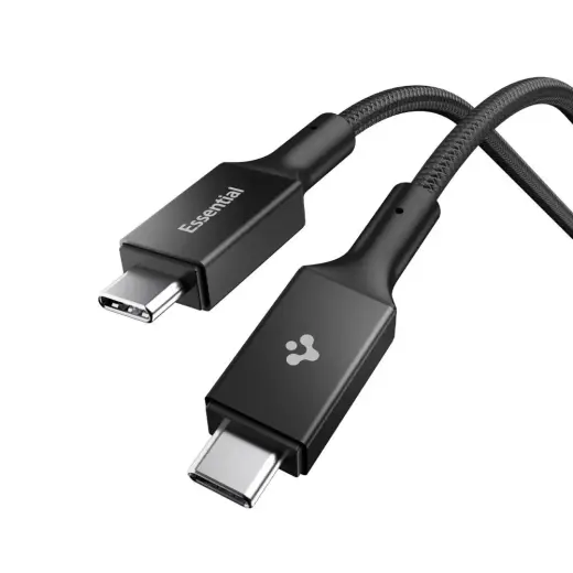 SPIGEN EB24015CC duomenų perdavimo ir įkrovimo laidas | USB-C į USB-C | PD | 240W | 1.5m | juodas