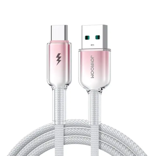 Joyroom S-A42 Crystal-Clear Series data transfer and charging cable | USB-A to USB-C | 15W | 1.2m | white