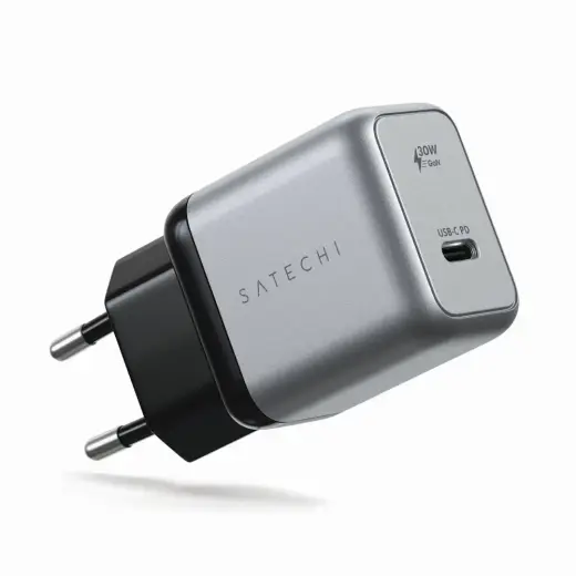 Satechi ST-UC30WCM-EU tīkla lādētājs | 30W | PD, GaN | USB-C | pelēks un melns