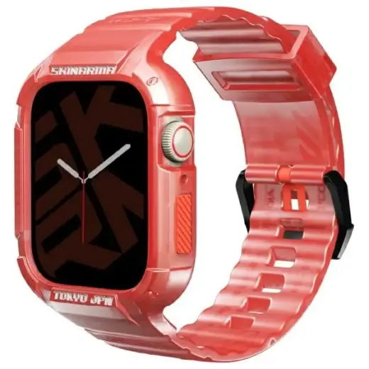 Skinarma Saido 2in1 viedpulksteņa siksniņa priekš Apple Watch (44/45 mm) | plastmasa | sarkana