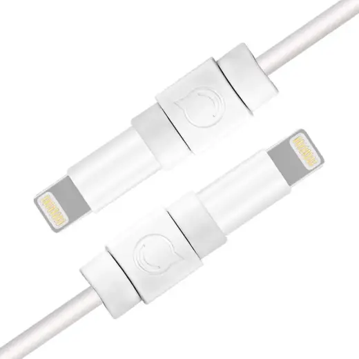 Ugreen 6x protective cable plug cover for Lightning original cable white (40705)
