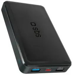 SBS išorinė baterija (powerbank) | 10 000 mAh | 10W | USB-A, USB-C | juodas