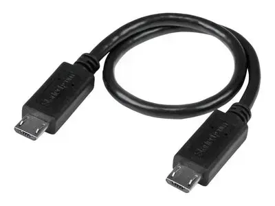 StarTech.com 8in Micro USB to Micro USB Cable - Male to Male - Micro USB OTG Cable for Your Mobile Device (UUUSBOTG8IN) - USB cable - 20.32 cm