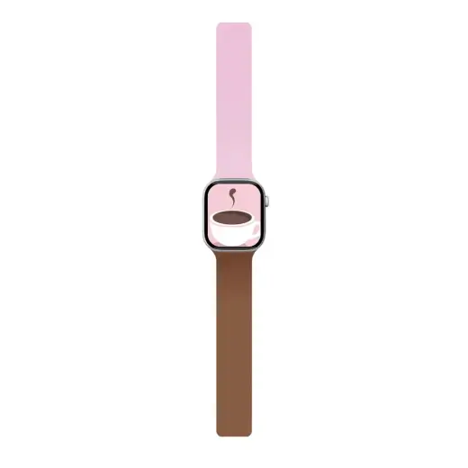 Moft Snap Duo viedpulksteņa siksniņa priekš Apple Watch 1-5/6/7/8/9/10/11/SE/SE 2/SE 3 (38/40/41/42 mm) | mākslīgā āda | rozā/brūna