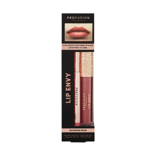 Set Profusion Cosmetics: Lip Envy Blushing Rose, Lip Gloss, 3.5 ml + Lip Envy Blushing Rose, Lip Liner, 0.3 g