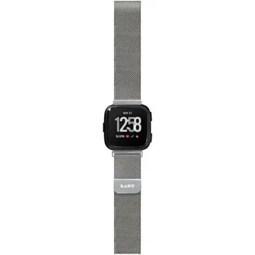 Laut Steel viedpulksteņa siksniņa priekš Fitbit Versa | nerūsējošs tērauds | sudraba krāsā