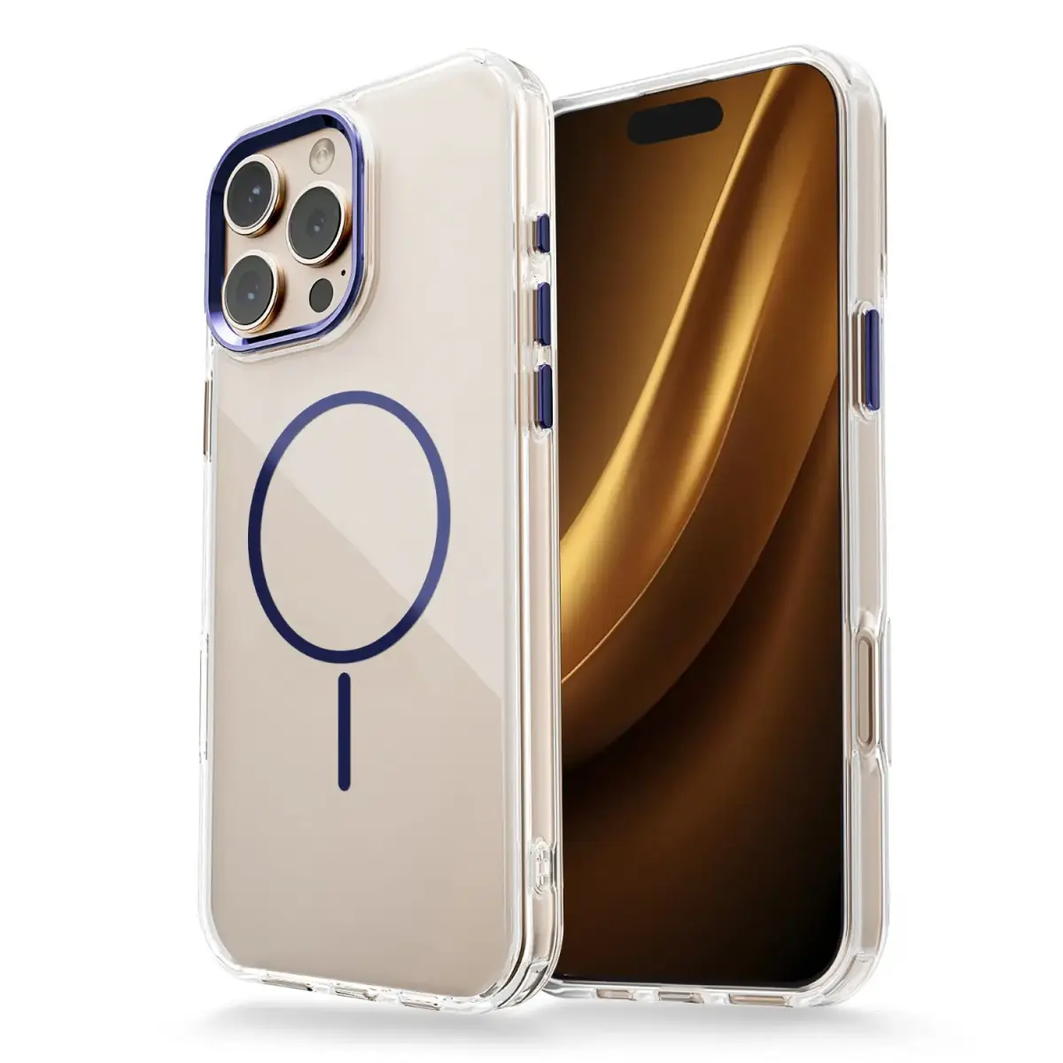 Clear Thin Mag case for iPhone 13 6,1" blue
