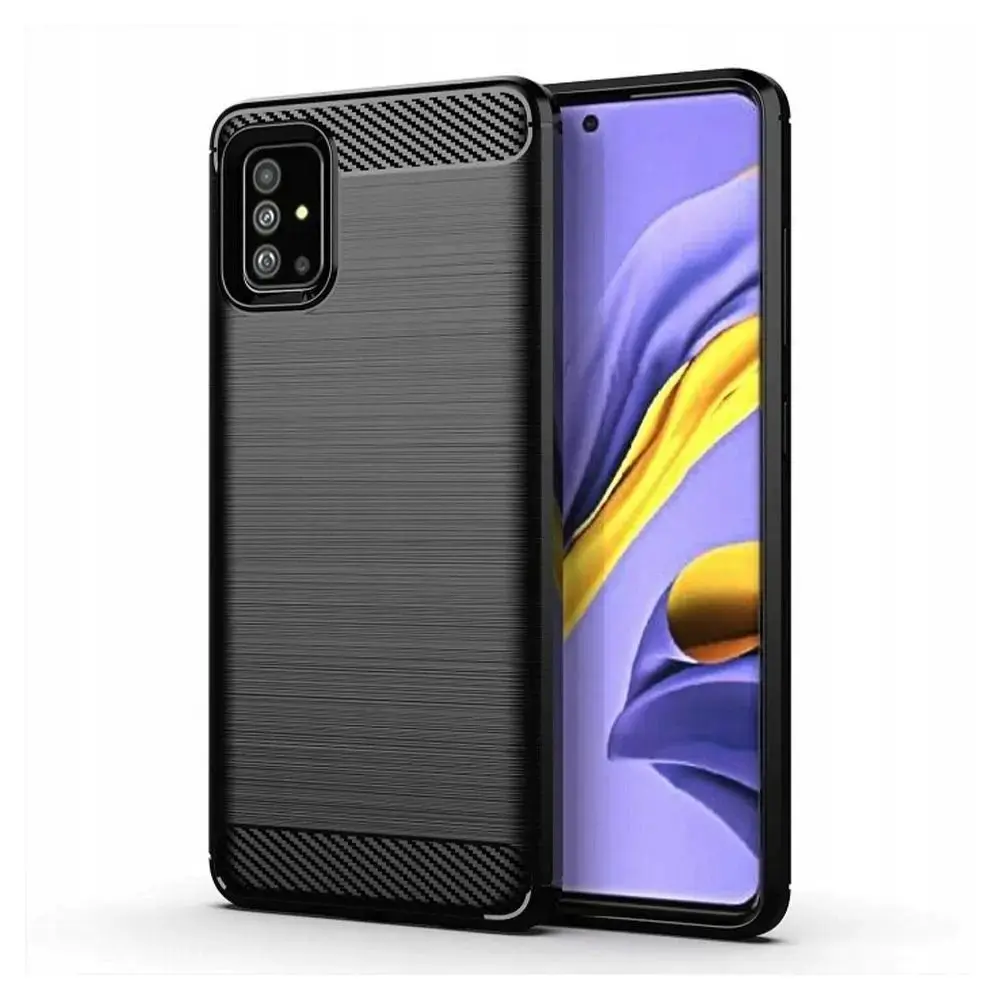 Carbon maciņš telefonam Samsung Galaxy A71 melns