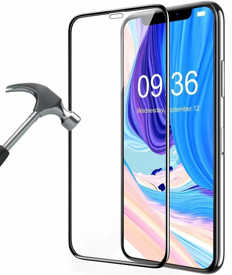 Tempered Glass 9D Full Coveraged with Frame Apple iPhone XS Max | iPhone 11 Pro Max Black
