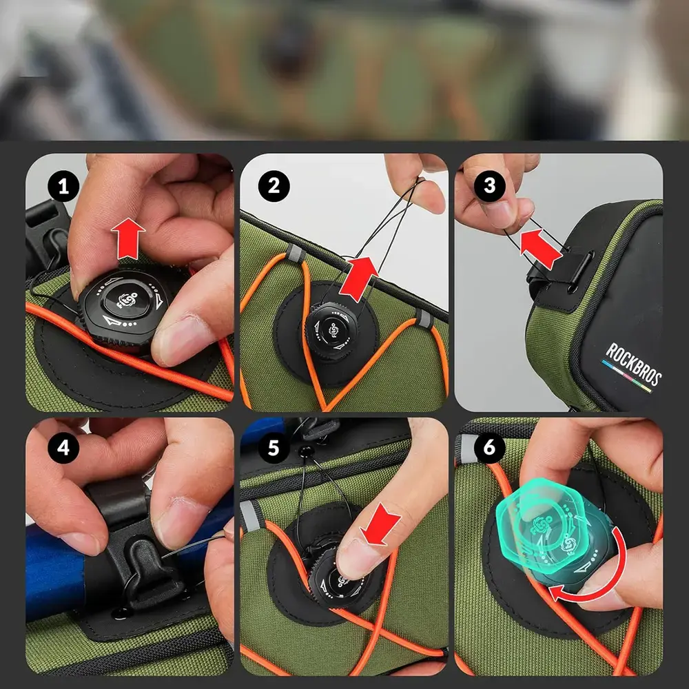 Torba pod ramę 2L Rockbros TL003 ROAD TO SKY wodoodporna – zielona