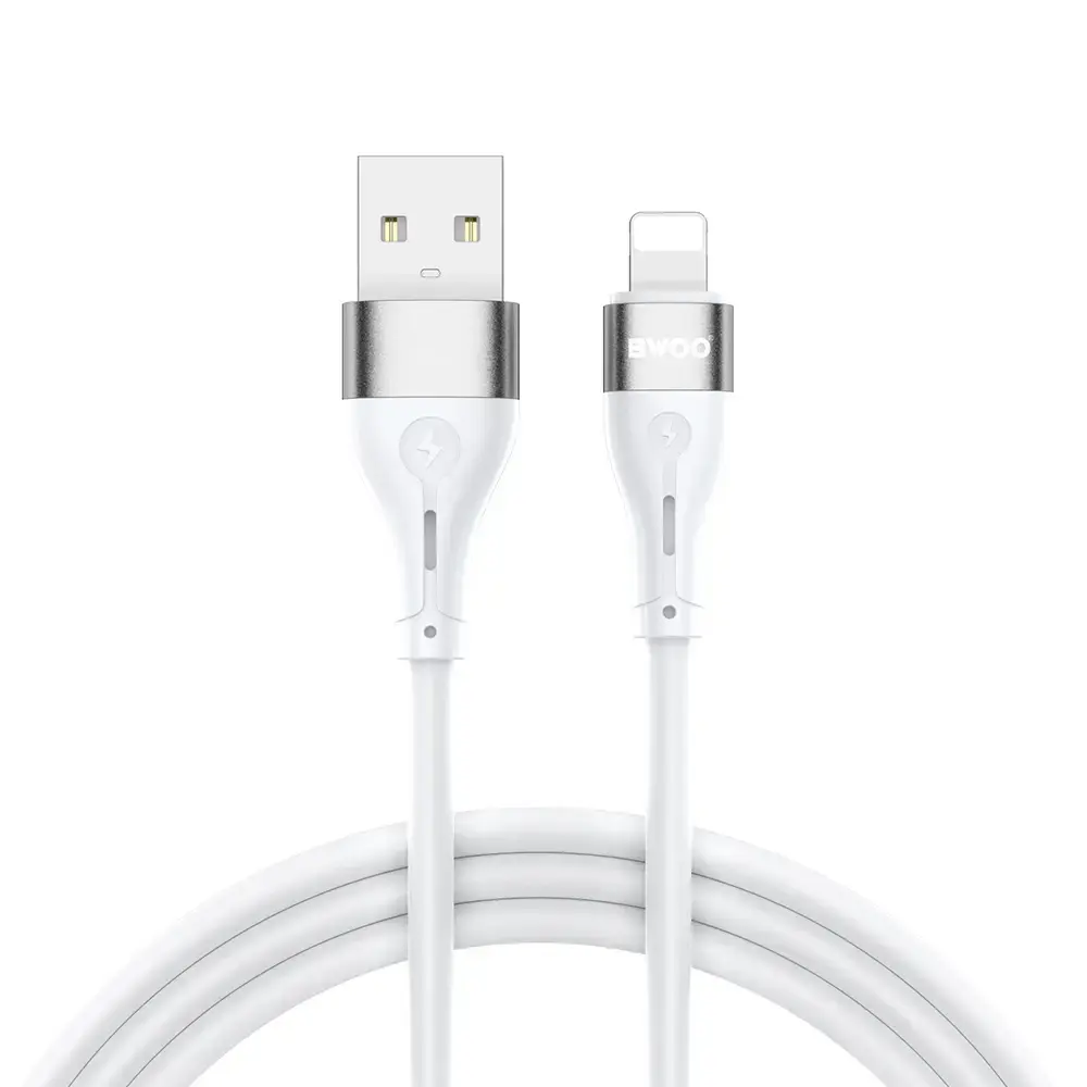 BWOO X280L datu pārraides un uzlādes vads | USB-A uz Lightning | 15W | balts
