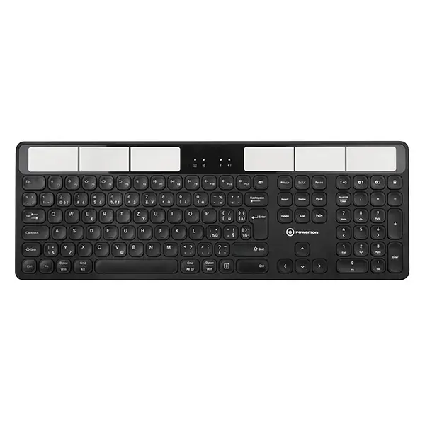 Powerton Solar Slim bluetooth wireless keyboard for  PC | PS4 | XBOX | Smart TV | Android