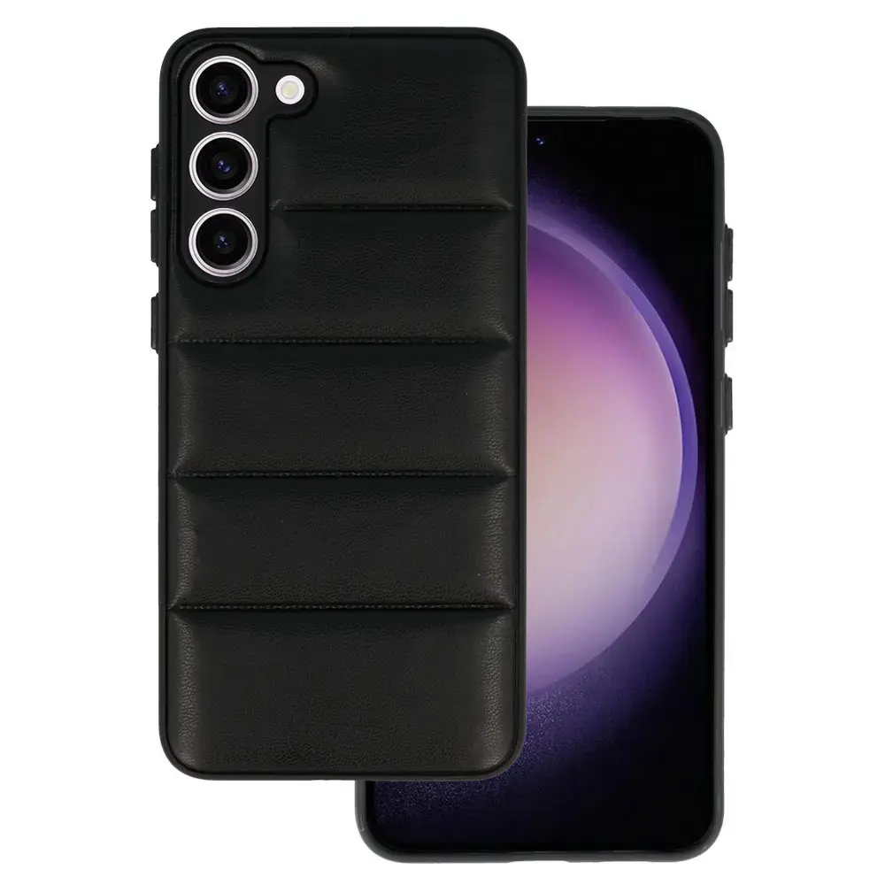 Leather 3D Case for Samsung Galaxy S23 design 2 black